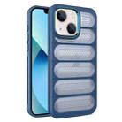 For iPhone 13 Cooling Armor Translucent Mesh Breathable Phone Case(Blue) - 1