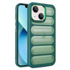 For iPhone 13 Cooling Armor Translucent Mesh Breathable Phone Case(Green) - 1