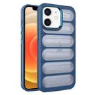 For iPhone 12 Cooling Armor Translucent Mesh Breathable Phone Case(Blue) - 1