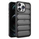 For iPhone 12 Pro Cooling Armor Translucent Mesh Breathable Phone Case(Black) - 1