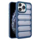 For iPhone 11 Pro Max Cooling Armor Translucent Mesh Breathable Phone Case(Blue) - 1