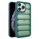 For iPhone 11 Pro Max Cooling Armor Translucent Mesh Breathable Phone Case(Green) - 1