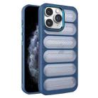 For iPhone 11 Pro Cooling Armor Translucent Mesh Breathable Phone Case(Blue) - 1