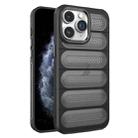 For iPhone 11 Pro Cooling Armor Translucent Mesh Breathable Phone Case(Black) - 1