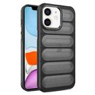 For iPhone 11 Cooling Armor Translucent Mesh Breathable Phone Case(Black) - 1