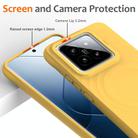 For Xiaomi 14 Pro Wave Texture MagSafe Magnetic Liquid Silicone Phone Case(Yellow) - 3