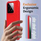 For Xiaomi 14 Wave Texture MagSafe Magnetic Liquid Silicone Phone Case(Red) - 2