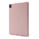 For iPad Pro 11 2024 Skin Feel Tri-fold Leather Tablet Case with Pen Slot(Pink) - 3