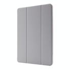 For iPad Pro 11 2024 Skin Feel Tri-fold Leather Tablet Case with Pen Slot(Grey) - 2