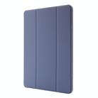 For iPad Pro 11 2024 Skin Feel Tri-fold Leather Tablet Case with Pen Slot(Lavender) - 2