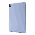 For iPad Pro 13 2024 Skin Feel Tri-fold Leather Tablet Case with Pen Slot(Light Blue) - 3