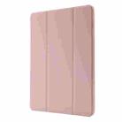For iPad Pro 13 2024 Skin Feel Tri-fold Leather Tablet Case with Pen Slot(Pink) - 2