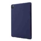 For iPad Pro 13 2024 Skin Feel Tri-fold Leather Tablet Case with Pen Slot(Dark Blue) - 3