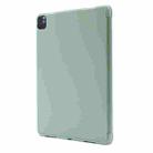 For iPad Pro 13 2024 Skin Feel Tri-fold Leather Tablet Case with Pen Slot(Matcha Green) - 3