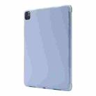 For iPad Air 11 2024 Skin Feel Tri-fold Leather Tablet Case with Pen Slot(Light Blue) - 3