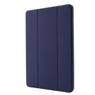 For iPad Air 13 2025 / 2024 Skin Feel Tri-fold Leather Tablet Case with Pen Slot(Dark Blue) - 2
