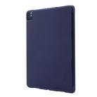 For iPad Air 13 2025 / 2024 Skin Feel Tri-fold Leather Tablet Case with Pen Slot(Dark Blue) - 3