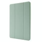 For iPad Air 13 2025 / 2024 Skin Feel Tri-fold Leather Tablet Case with Pen Slot(Matcha Green) - 2