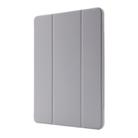 For iPad Air 13 2025 / 2024 Skin Feel Tri-fold Leather Tablet Case with Pen Slot(Grey) - 2