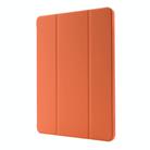 For iPad Air 13 2025 / 2024 Skin Feel Tri-fold Leather Tablet Case with Pen Slot(Orange) - 2