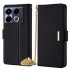 For Infinix Note 40 4G Crossbody Chain Leather Phone Case(Black) - 1