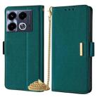 For Infinix Note 40 4G Crossbody Chain Leather Phone Case(Green) - 1