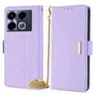 For Infinix Note 40 4G Crossbody Chain Leather Phone Case(Purple) - 1