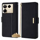 For Infinix Note 40 Pro 4G Crossbody Chain Leather Phone Case(Black) - 1