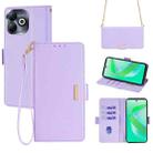 For Infinix Smart 8 4G Crossbody Chain Leather Phone Case(Purple) - 1