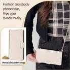 For Honor Magic6 Pro Crossbody Chain Leather Phone Case(White) - 2