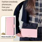 For Honor 90 GT Crossbody Chain Leather Phone Case(Pink) - 2