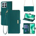 For Honor X8b Crossbody Chain Leather Phone Case(Green) - 1