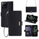 For Xiaomi Redmi K60 Ultra Crossbody Chain Leather Phone Case(Black) - 1