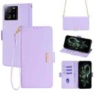 For Xiaomi Redmi K60 Ultra Crossbody Chain Leather Phone Case(Purple) - 1