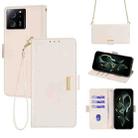 For Xiaomi Redmi K60 Ultra Crossbody Chain Leather Phone Case(White) - 1