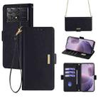 For Xiaomi Redmi K70 5G / K70 Pro 5G Crossbody Chain Leather Phone Case(Black) - 1