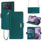 For Xiaomi Redmi K70 5G / K70 Pro 5G Crossbody Chain Leather Phone Case(Green) - 1