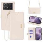 For Xiaomi Redmi K70 5G / K70 Pro 5G Crossbody Chain Leather Phone Case(White) - 1