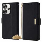 For Xiaomi Redmi Turbo 3 5G Crossbody Chain Leather Phone Case(Black) - 1