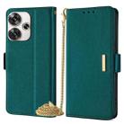 For Xiaomi Redmi Turbo 3 5G Crossbody Chain Leather Phone Case(Green) - 1