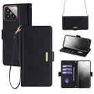 For Xiaomi 14 Pro Crossbody Chain Leather Phone Case(Black) - 1