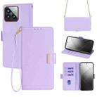 For Xiaomi 14 Pro Crossbody Chain Leather Phone Case(Purple) - 1