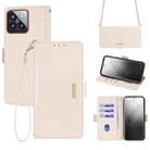 For Xiaomi 14 Pro Crossbody Chain Leather Phone Case(White) - 1