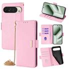 For Google Pixel 10 / 10 Pro / 9 Pro Crossbody Chain Leather Phone Case(Pink) - 1