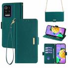 For LG K52 Crossbody Chain Leather Phone Case(Green) - 1