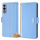 For OnePlus Nord CE4 5G Crossbody Chain Leather Phone Case(Blue) - 1