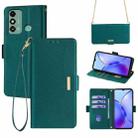 For ZTE Blade A53 4G Crossbody Chain Leather Phone Case(Green) - 1