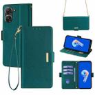 For ASUS Zenfone 9 / 9Z Crossbody Chain Leather Phone Case(Green) - 1