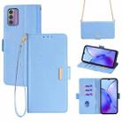 For Nokia G42 4G Crossbody Chain Leather Phone Case(Blue) - 1