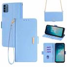 For Nokia C300 4G US Crossbody Chain Leather Phone Case(Blue) - 1